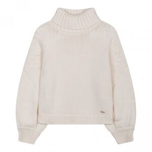 Chloe Ivory Knit Turtleneck Sweater
